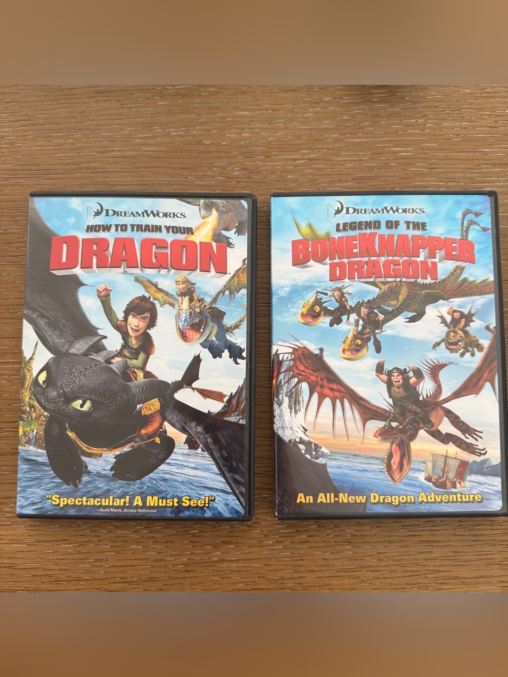 DreamWorks How to Train Your Dragon & Legend of the Boneknapper Dragon DVDs